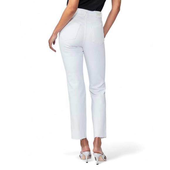 NEW PAIGE noella high rise jean in soft ecru destructed - Picture 3 of 4